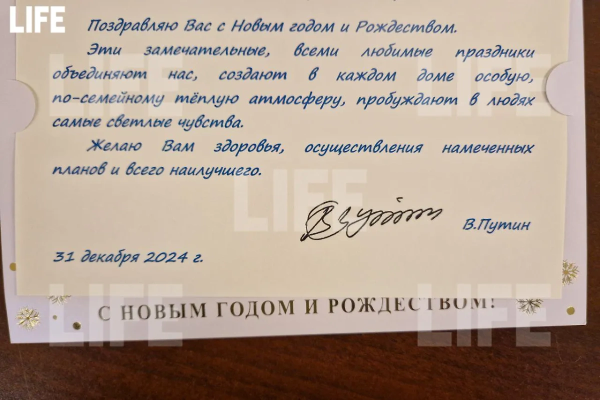 Путин поздравил с наступающим Новым годом и Рождеством общественников и журналистов. Фото © Life.ru