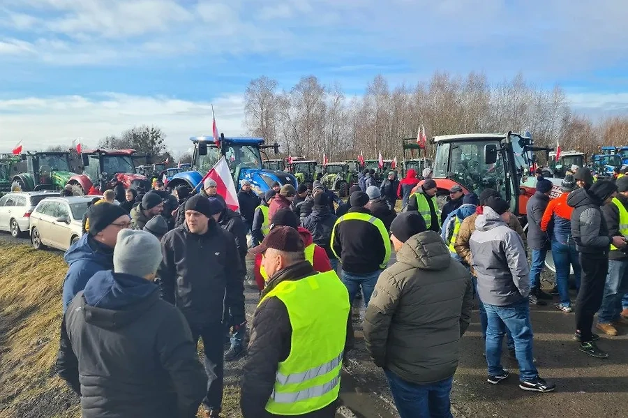 Польские фермеры выступили против поставок украинского зерна. Фото © Twitter / KrystianJachacy