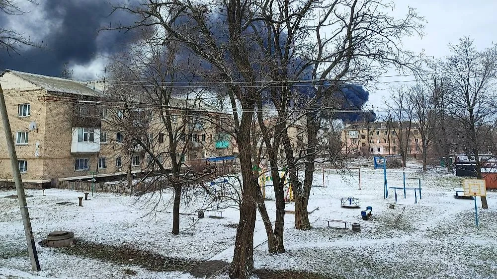 ВСУ сбросили с беспилотника бомбу на Шебекино Белгородской области. Обложка © ТАСС / Валентин Спринчак
