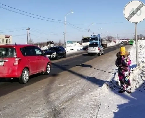 В Южно-Сахалинске водитель автобуса высадил ребёнка на трассе. Обложка © VK / Новостной