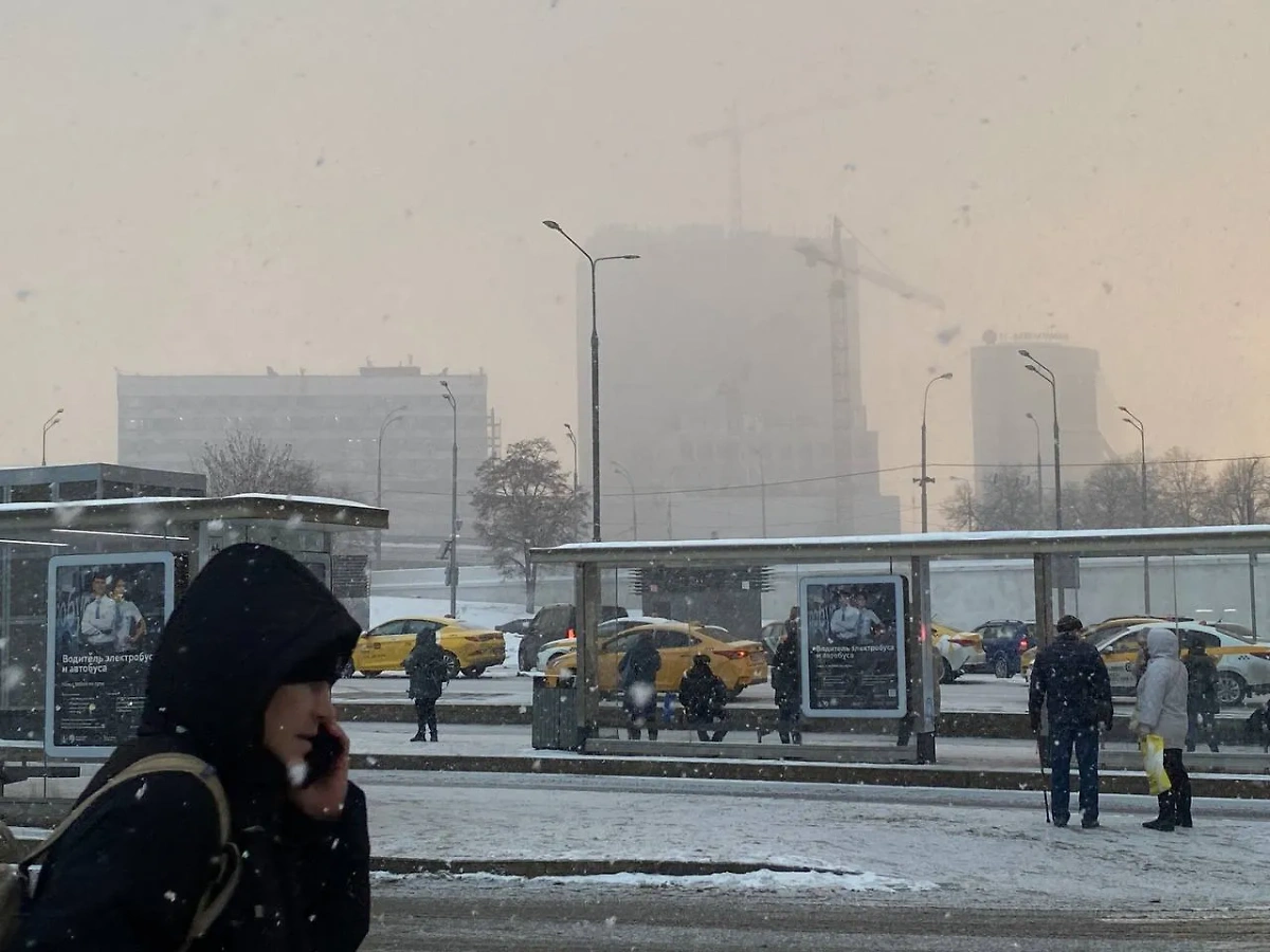 Циклон "Ольга" принёс в Москву "солнечный" снегопад. Фото © Life.ru