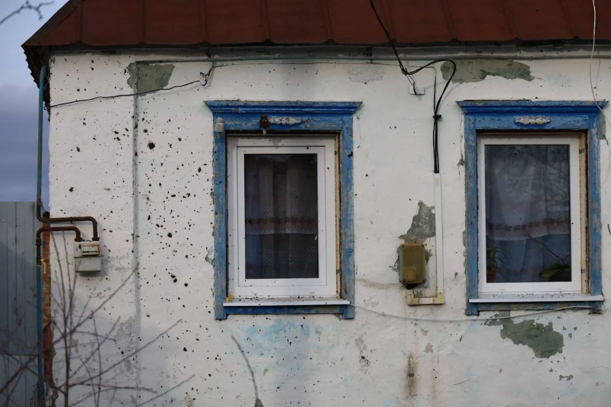 Последствия удара ВСУ по селу Ржевка Белгородской области. Фото © Телеграм-канал губернатора Вячеслава Гладкова