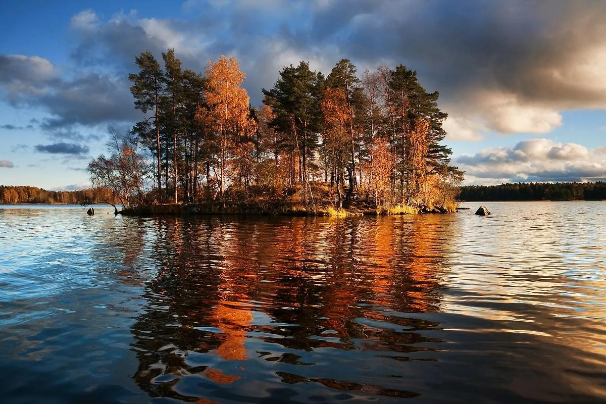 Остров Окунёвый на озере Вуокса в Карелии. Фото © Wikipedia / Дмитрий А. Моттл