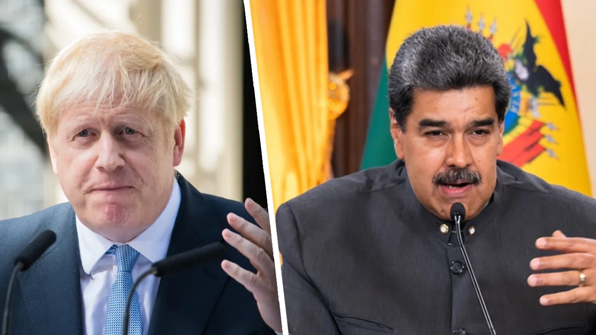 Бывший британский премьер Борис Джонсон и президент Венесуэлы Николас Мадуро. Обложка © Коллаж Life.ru / Shutterstock / FOTODOM
