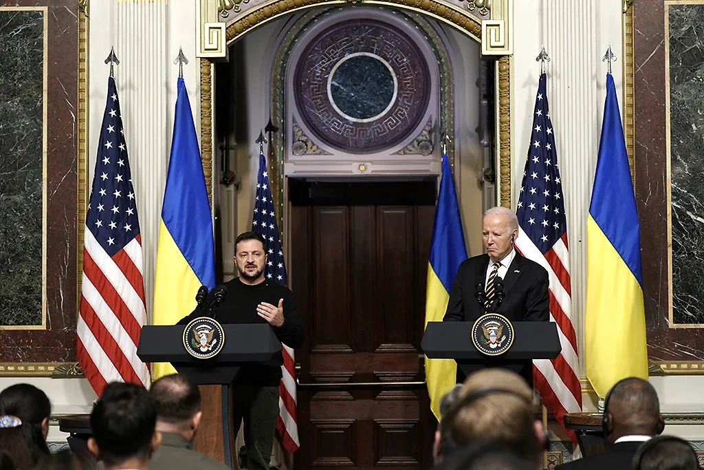 Президент Украины Владимир Зеленский и президент США Джо Байден. Фото © ТАСС / ABACA / Pool