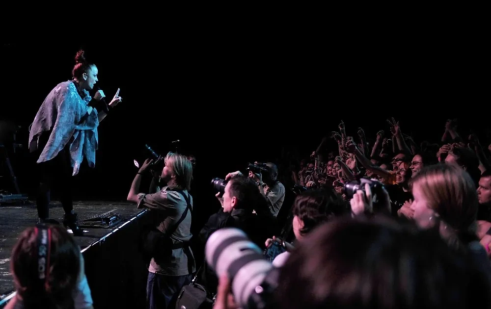 Концерт рок-группы Garbage в концертном зале "Крокус сити холл", 2012 год. Обложка © ТАСС / Мудрац Александра