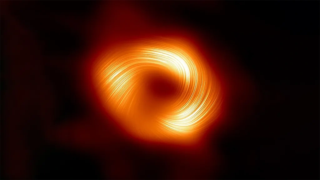 Новое изображение сверхмассивной чёрной дыры Стрелец А* в центре Млечного Пути. Фото © eso.org