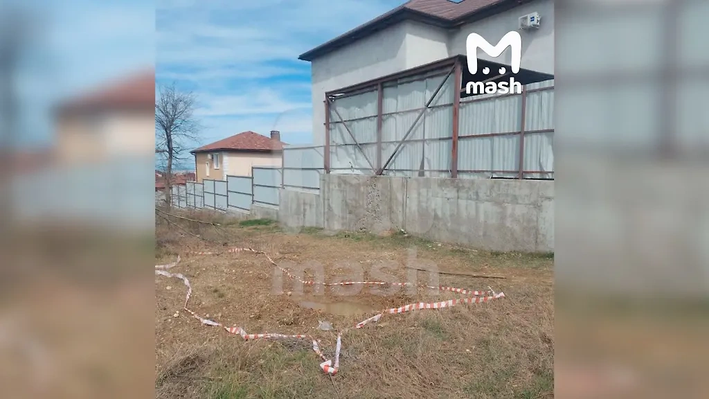 Участок крымчанки, на который упала натовская ракета. Обложка © Telegram / Mash