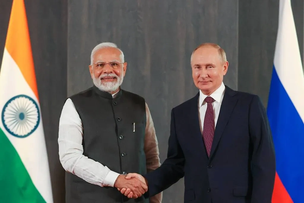 Премьер-министр Индии Моди и президент России Владимир Путин. Обложка © ТАСС / Александр Демьянчук