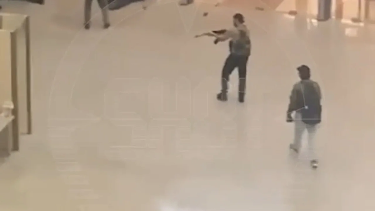 Несколько террористов забаррикадировались внутри здания Crocus City Hall / Обложка © SHOT