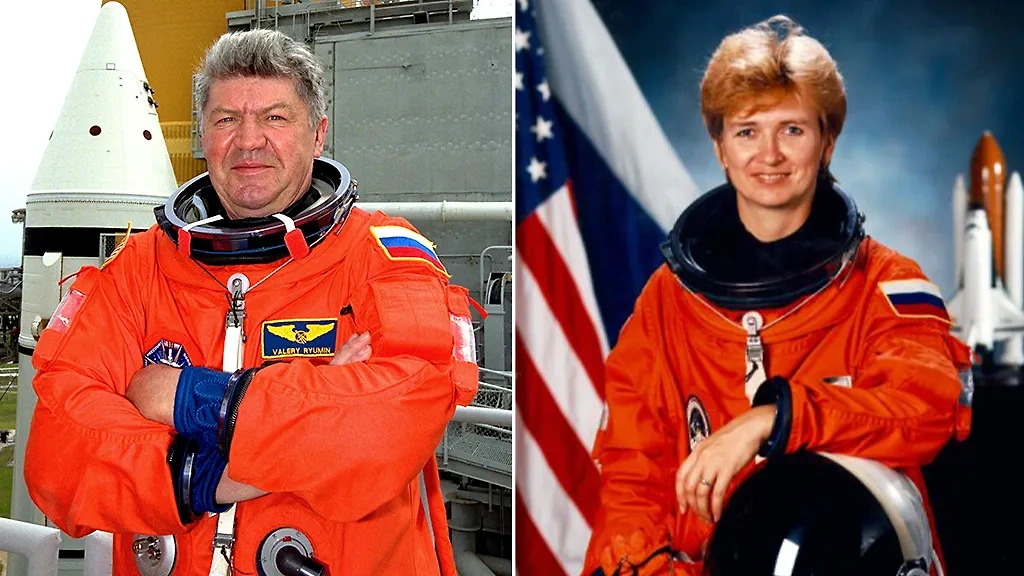 Космонавты Валерий Рюмин и Елена Кондакова. Фото © Wikipedia / NASA