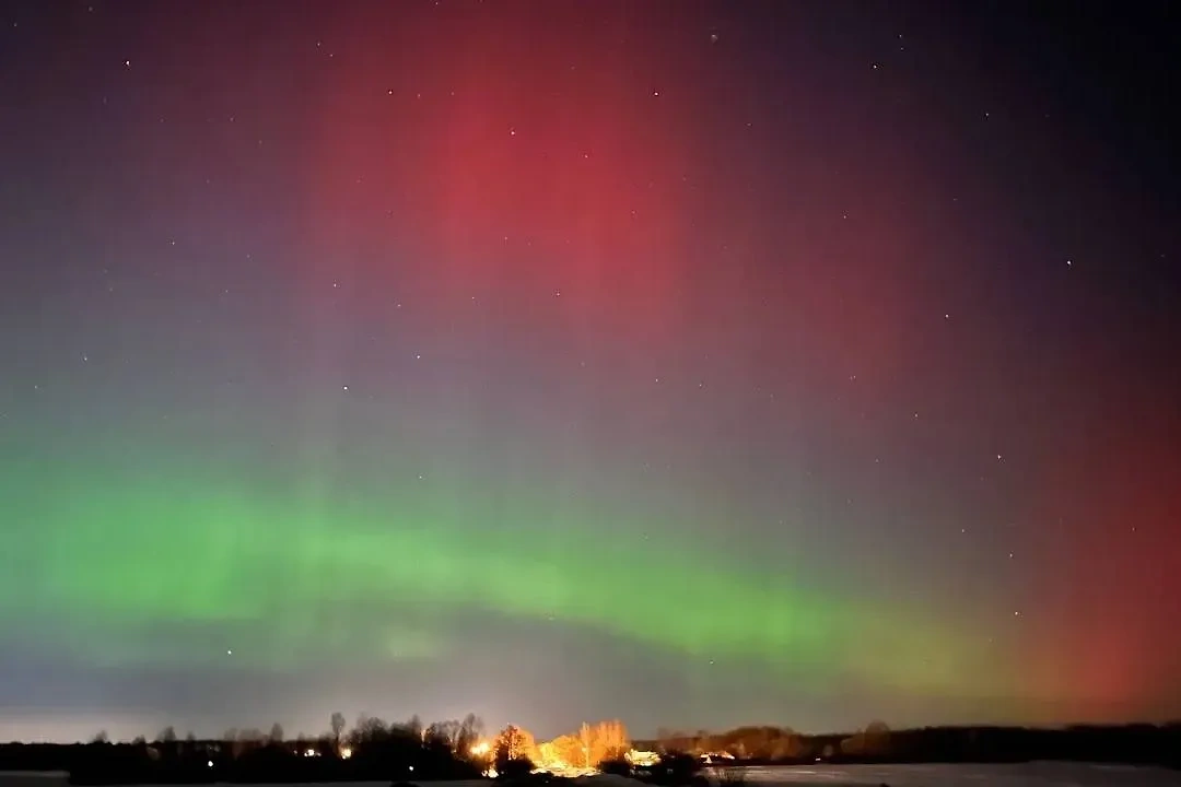 Северное сияние в Егорьевске Московской области. Фото © Vk / AstroAlert | Наблюдательная астрономия