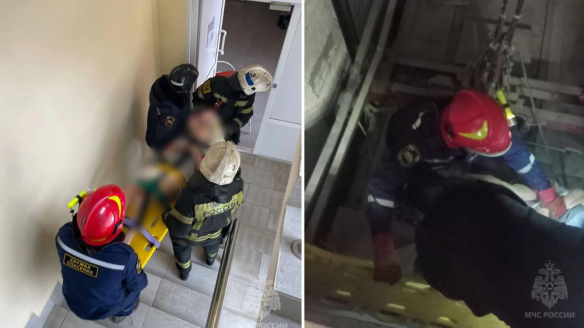 В Иванове пожилая женщина упала с третьего этажа в шахту лифта. Обложка © Telegram / МЧС Ивановской области