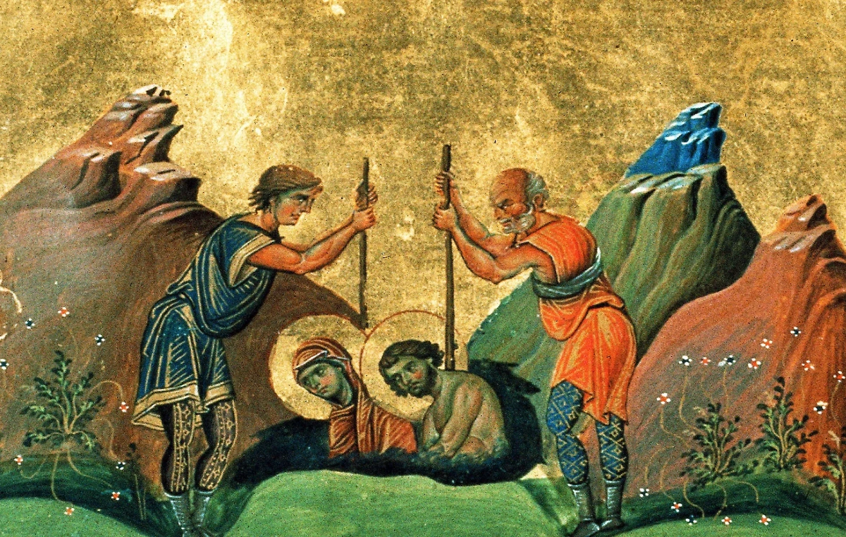 Мученичество Хрисанфа и Дарии (миниатюра из Минология Василия II, конец X – начало XI века). Фото © Wikipedia