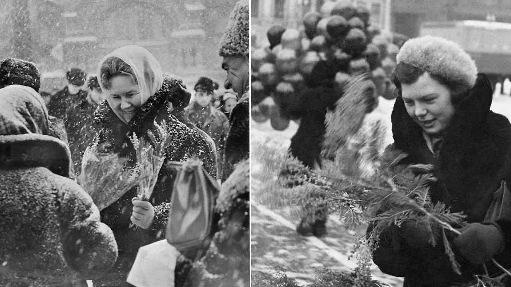 Во времена Советского Союза цветы на 8 Марта были обязательным атрибутом. Фото © ТАСС / Николай Кубеев