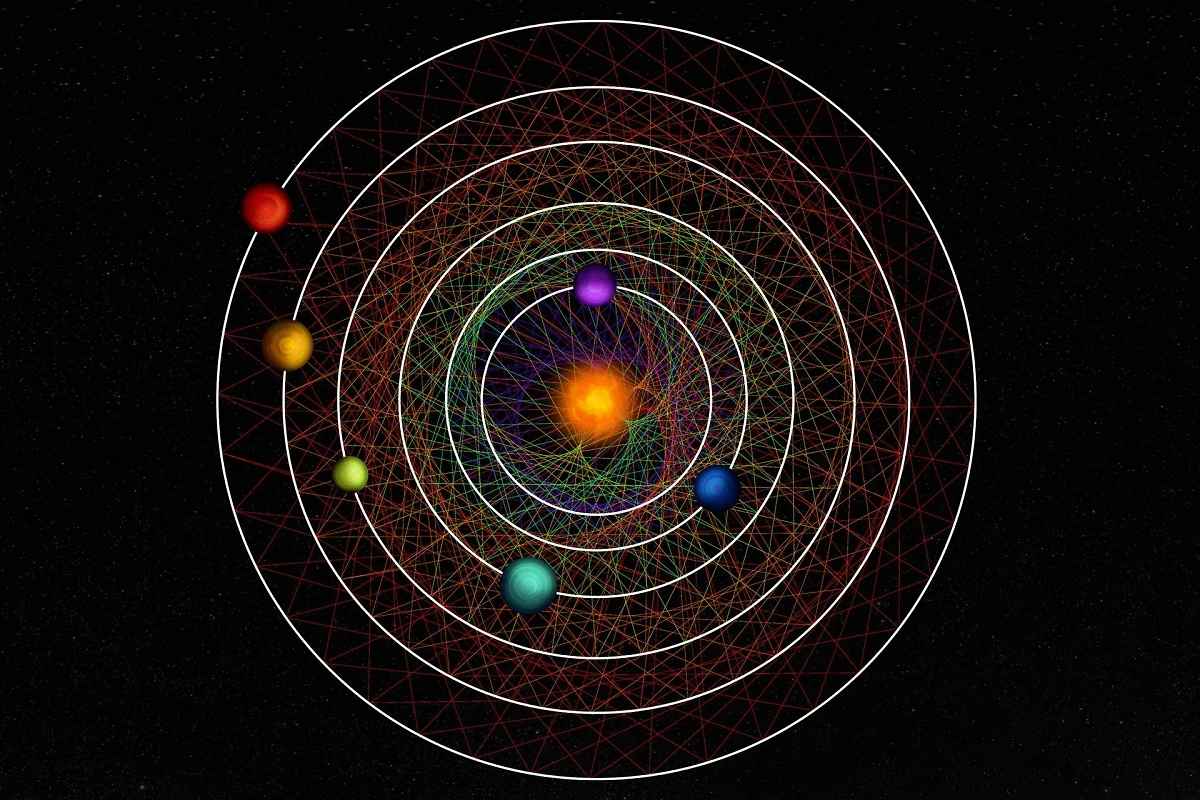 Расположение орбит планет системы HD 110067. Фото: © Европейское космическое агентство 