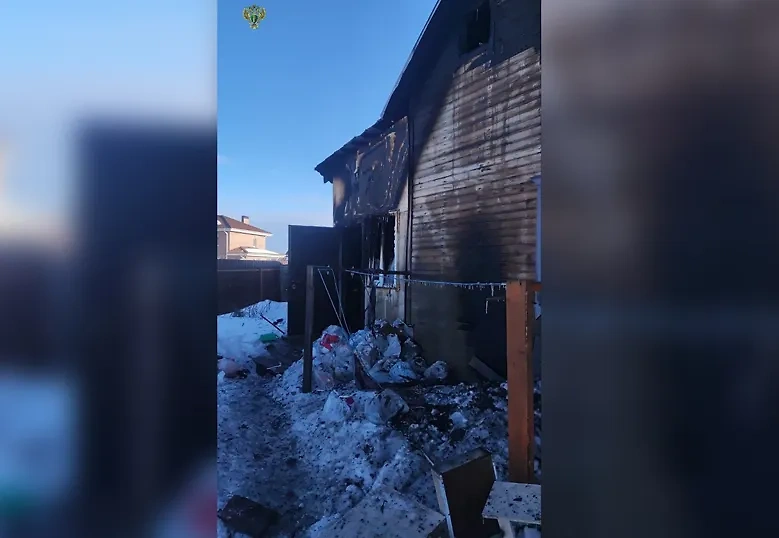 Сгоревший дом в Раменском. Фото © t.me / Прокуратура Московской области