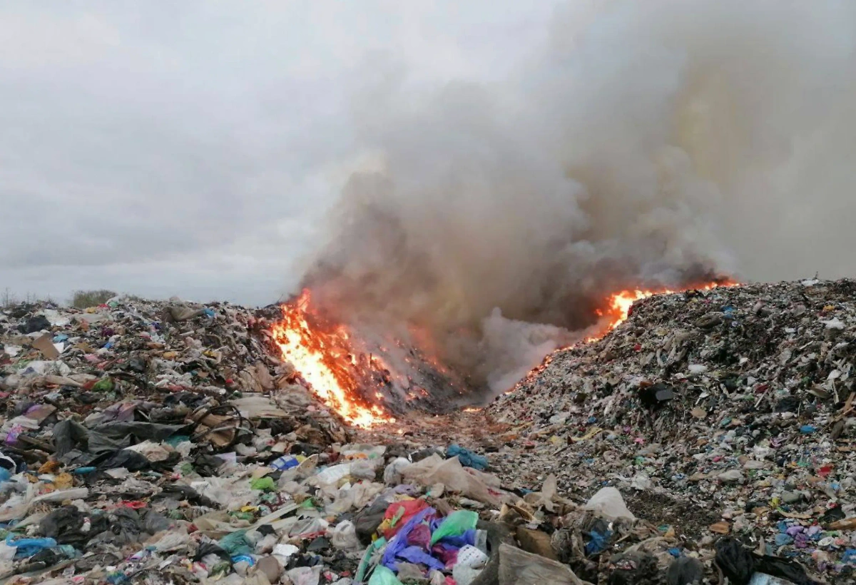 Пожар на полигоне ТБО. Обложка © Telegram / Глава Городецкого округа Александр Мудров