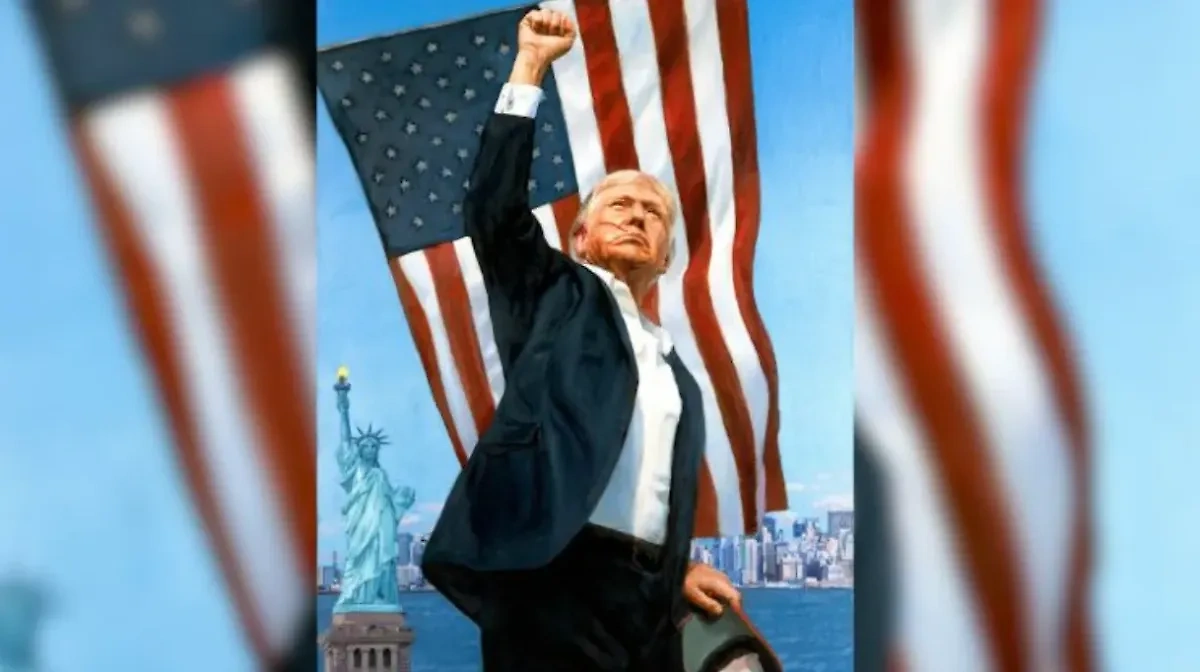 Портрет Дональда Трампа, написанный Никасом Сафроновым. Обложка © Никас Сафронов