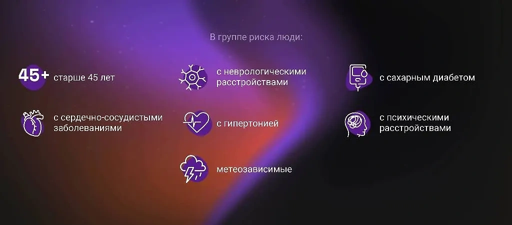 Какие группы людей в зоне риска почувствовать себя плохо во время магнитной бури 18 мая. Инфографика © Life.ru
