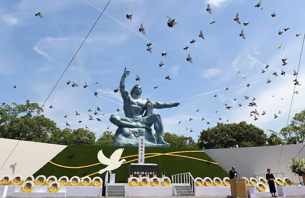 Прошлогодняя церемония памяти жертв атомной бомбардировки Нагасаки. Фото © ТАСС / EPA