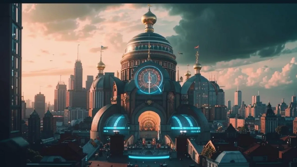 Нейросети нарисовали Россию будущего: театр. Фото © «Кандинский»