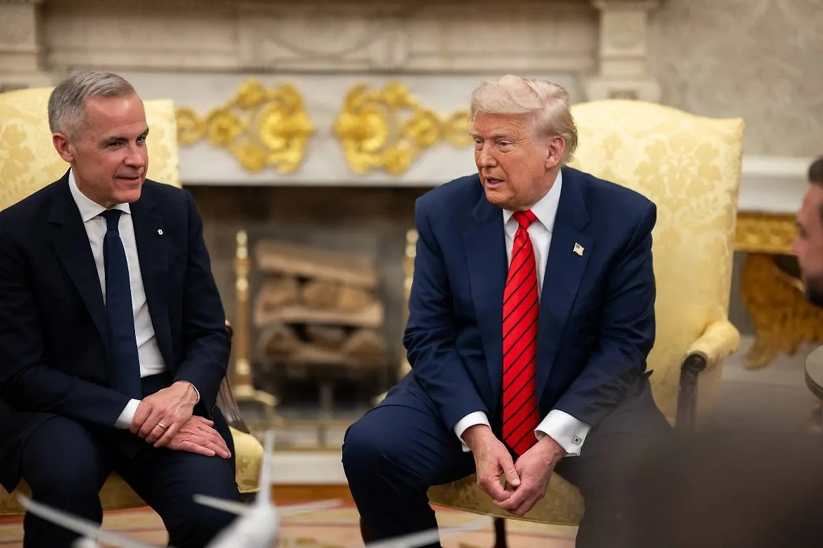 Марк Карни и Дональд Трамп. Обложка © X / The White House