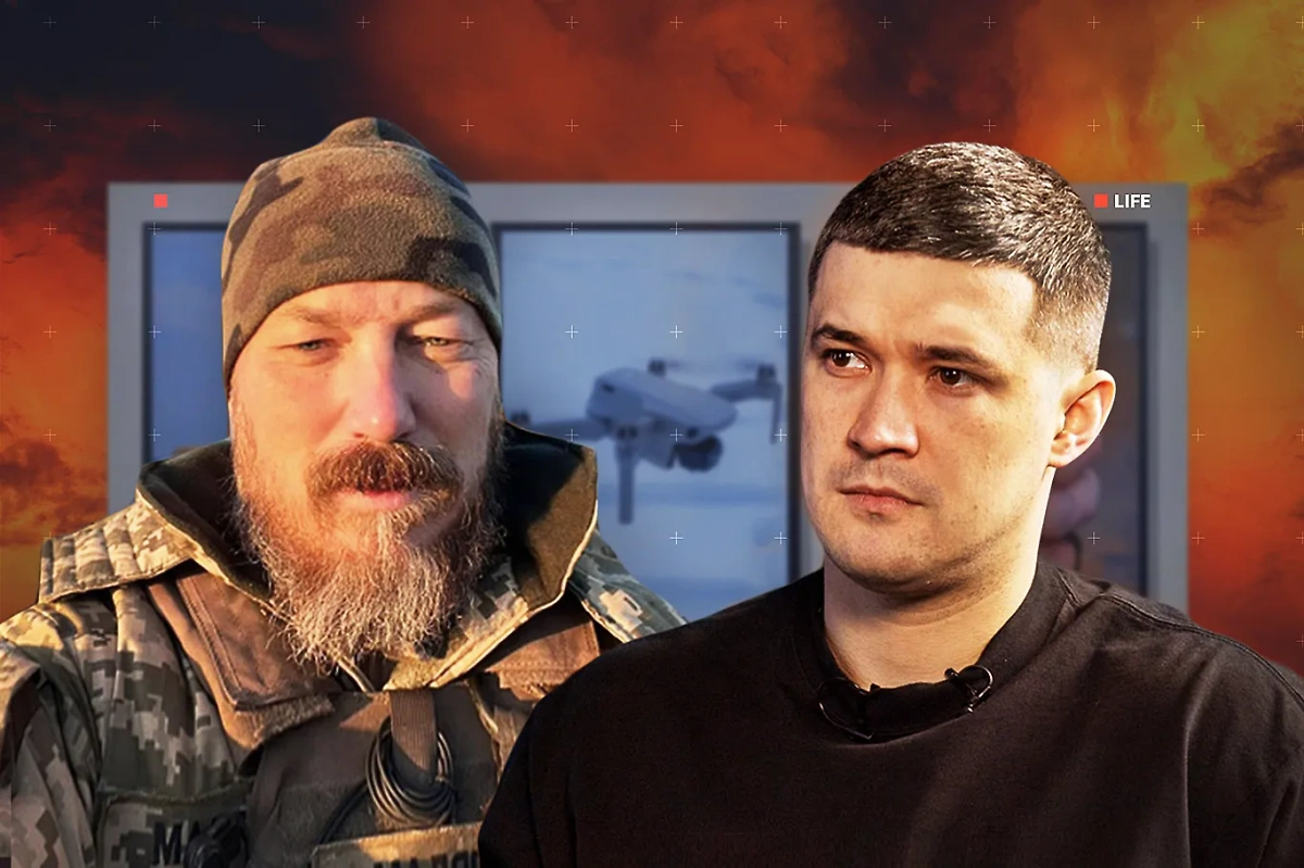 Основатель украинского частного военного отряда БПЛА «Птахи Мадьяра» Роберт Бровди и куратор «Армии дронов» министр Михаил Фёдоров. Обложка © Коллаж © Life.ru, фото © Shutterstock / FOTODOM / NatalyFox, Sergey Kamshylin, Kathrine Andi, © Facebook (признан экстремистской организацией и запрещён на территории Российской Федерации) / Михайло Федоров, © Freepik