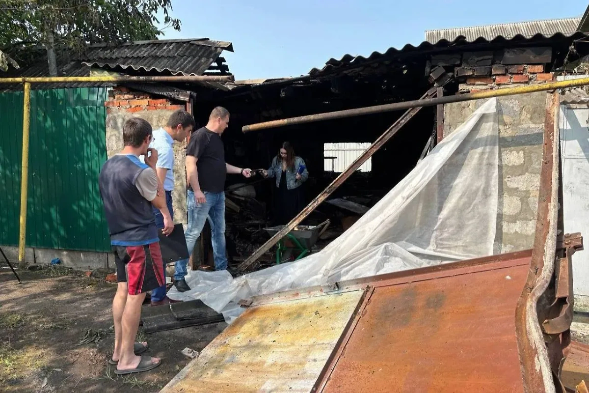 Последствия атаки дронов ВСУ на Курскую область. Обложка © Telegram / Александр Хинштейн