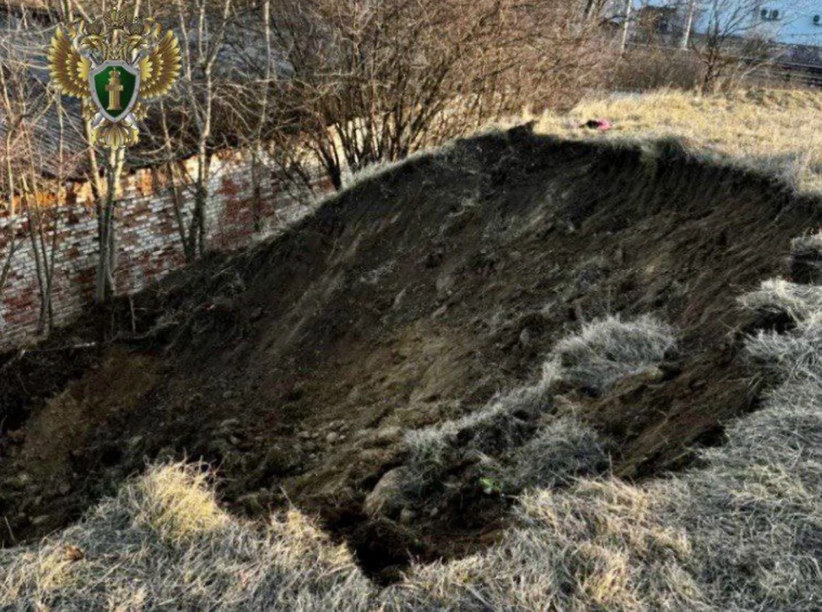 Работы на кургане в декабре 2024 года. Фото © Telegram / Прокуратура Ставропольского края