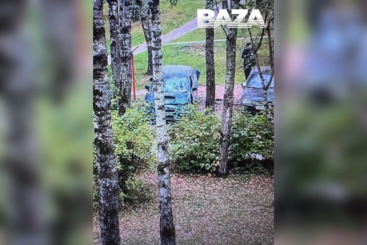 Автомобиль из Наро-Фоминска, в котором произошёл взрыв. Фото © Telegram / BAZA