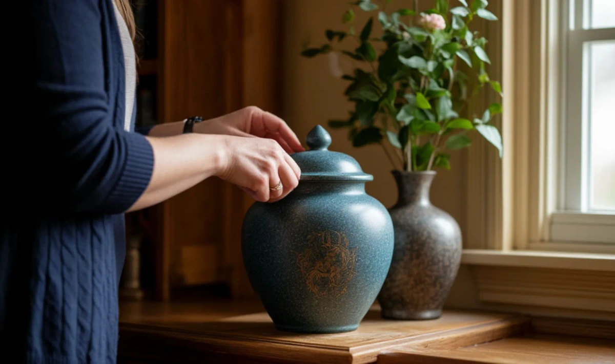 Life.ru обратился к представителям РПЦ, чтобы узнать, можно ли хранить прах умершего дома. Фото © «Шедеврум»