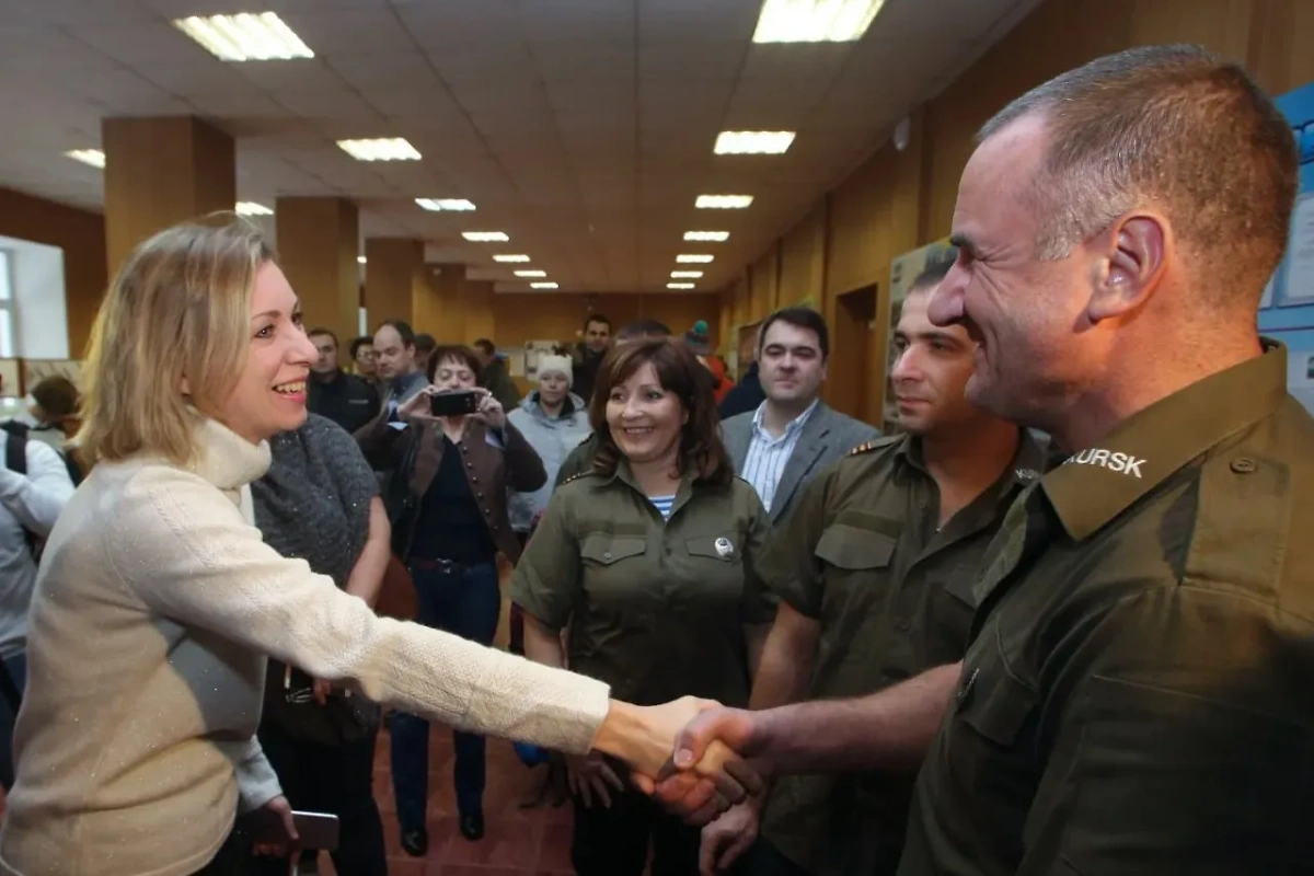 Захаров и Ежи Тыц. Фото © Telegram / Мария Захарова