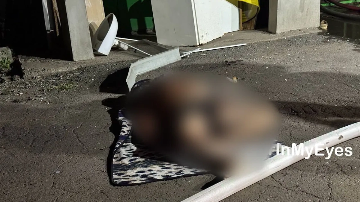 БПЛА ударил по дому в Макеевке. Фото © Telegram / Война Глазами Журналиста