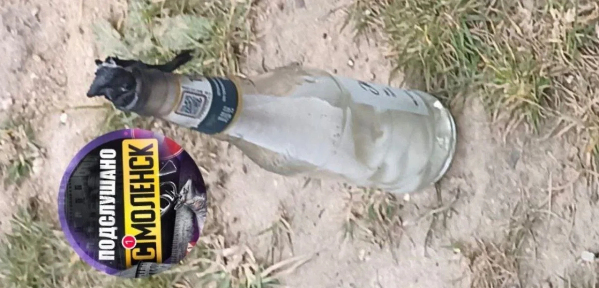 Самодельное зажигательное устройство мужчины. Фото  © Telegram / «Подслушано Смоленск»