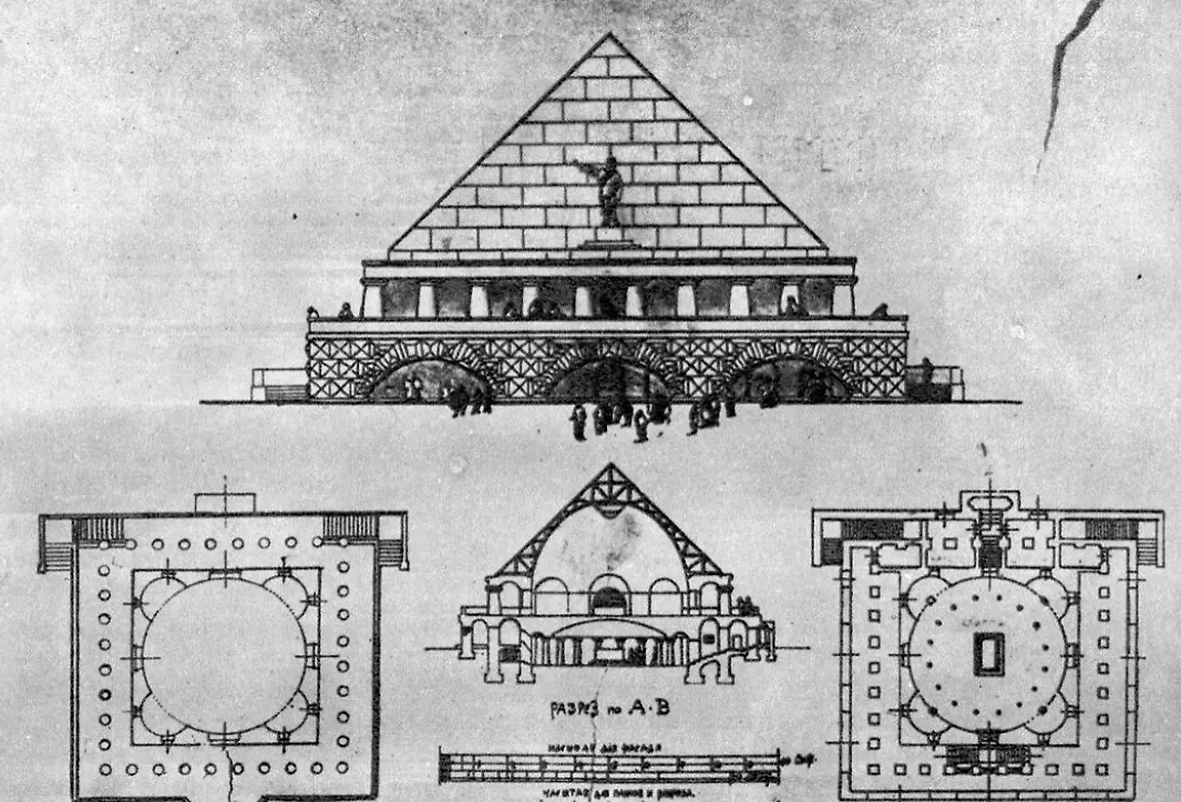 При помощи Мавзолея можно призвать на Красную площадь духов или инопланетян. Фото © mosday.ru / Конкурсный проект постоянного Мавзолея Ленина 1925–1926 года. Архитектор Ф.Шехтель / Иван Егоров