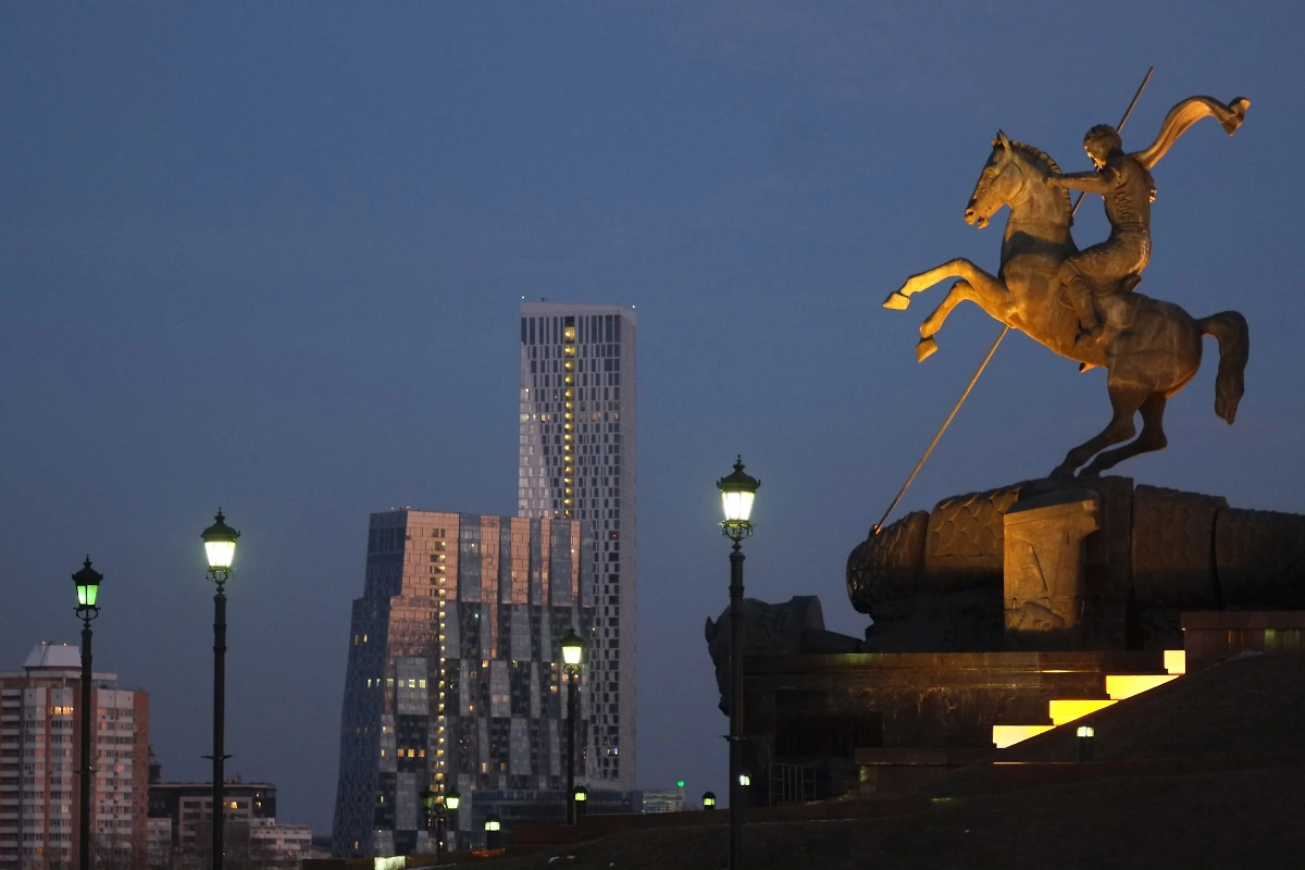 Статуя Георгия Победоносца. Монумент Победы на Поклонной горе. Фото © Агентство "Москва" / Кирилл Зыков 