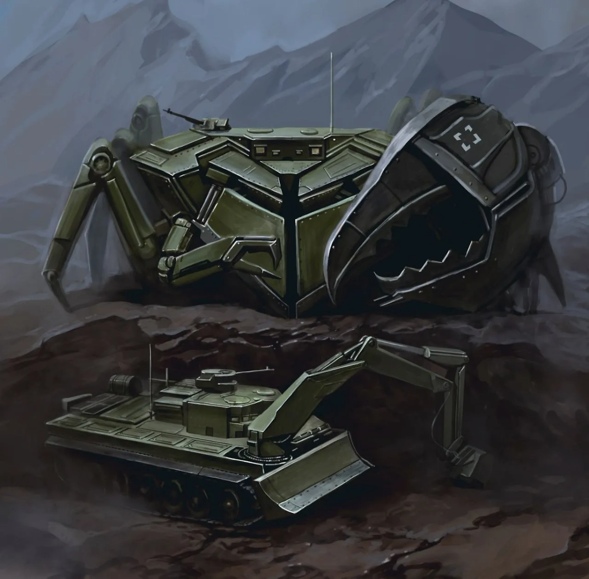 "Ростех" показал новую серию изображений российской техники в виде монстров. Фото © t.me / "Ростех"