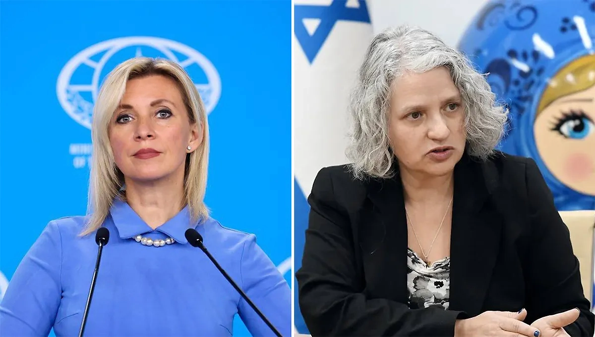 Мария Захарова и Симона Гальперин. Обложка © Telegram / МИД России / Посольство Израиля в России