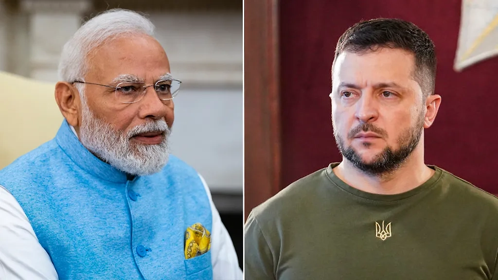 Нарендра Моди и Владимир Зеленский. Обложка © ТАСС / EPA / Al Drago / POOL, © Getty Images / Cemal Yurttas
