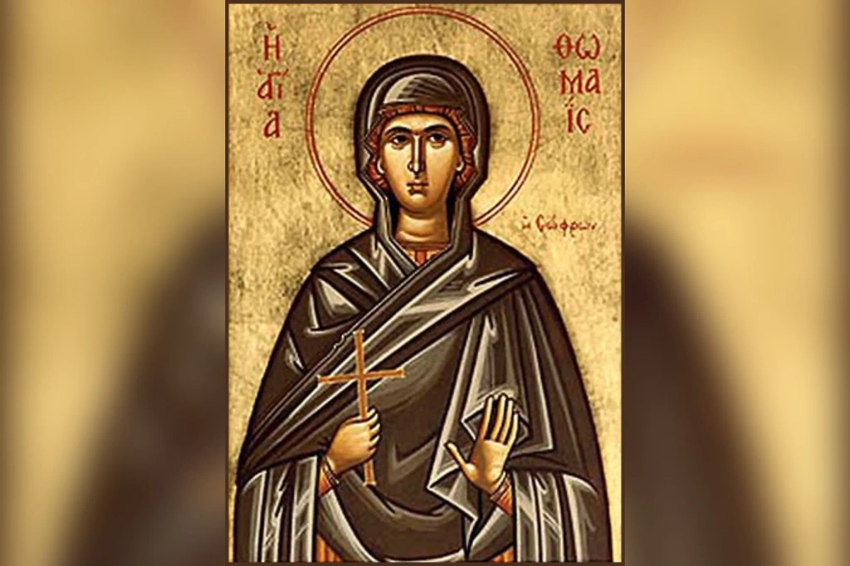 Икона мученицы Фомаиды, которую верующие вспоминают в молитвах 26 апреля. Фото © Azbyka.ru