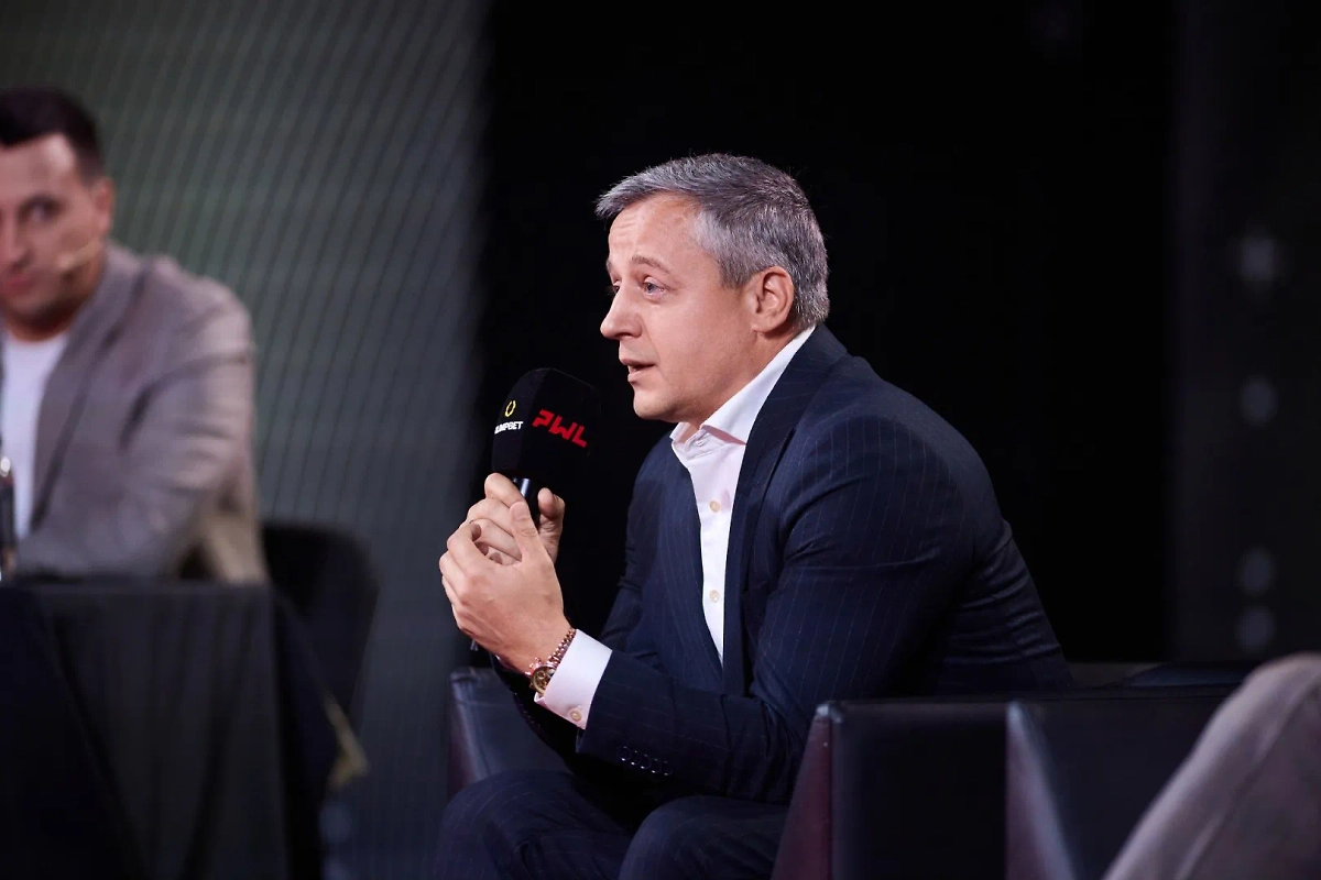 Генеральный менеджер Федерации спортивной борьбы РФ Юрий Фёдоров. Фото © Пресс-служба OLIMPBET предолимпийского чемпионата РФ по вольной борьбе