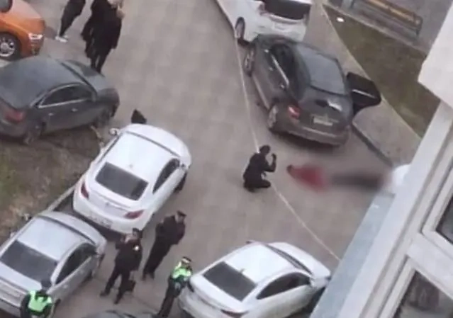 Место убийства предпринимателя в Балашихе. Обложка © Telegram / "Балашиха Life 18+"