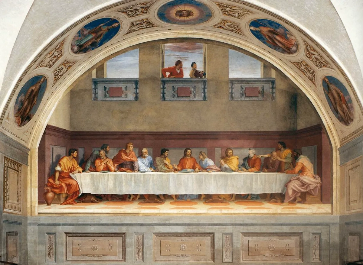 Андреа дель Сарто. "Тайная вечеря", ок. 1520 г. Фреска. Трапезная монастыря Сан-Сальви, Флоренция © Web Gallery of Art 