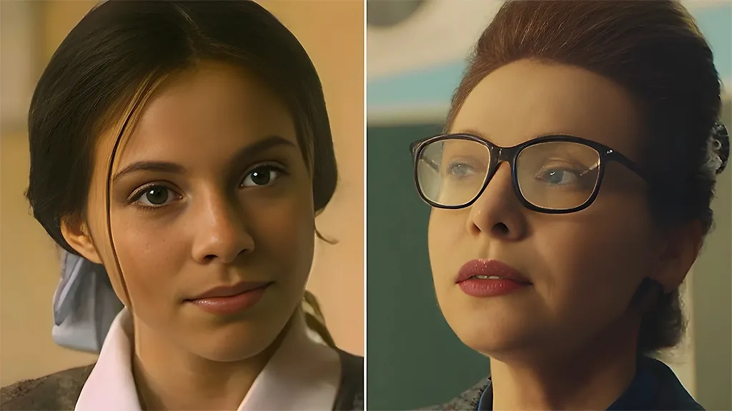 Как с годами изменилась Екатерина Гусева? Фото © "Змеиный источник" (1997), режиссёр, сценарист Николай Лебедев, "Я хочу! Я буду!" (2023), режиссёр, сценарист Павел Воронин / Kinopoisk