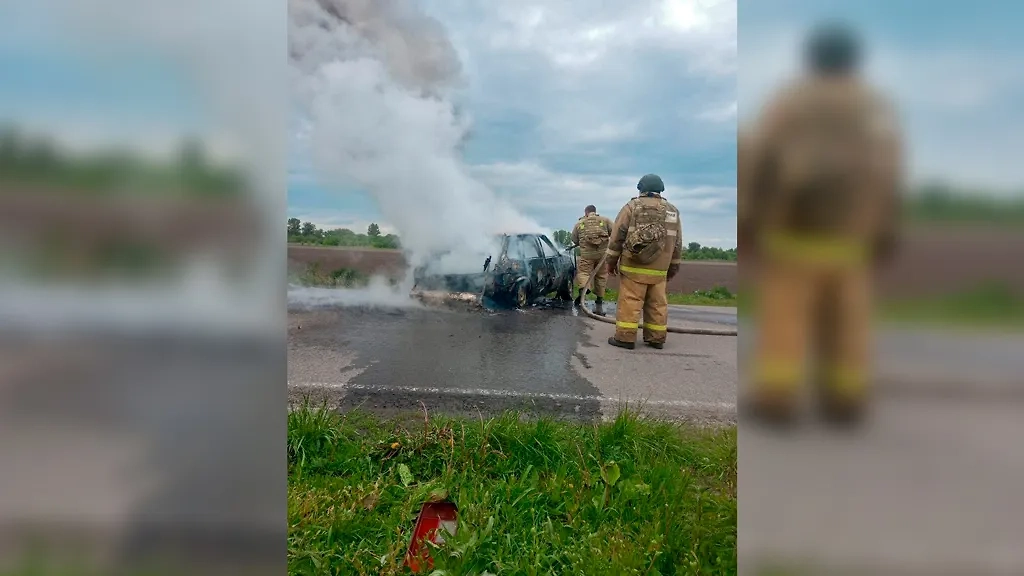 Украинский дрон сбросил взрывчатку на авто в Курской области, погибла женщина. Фото © Telegram / Курская область