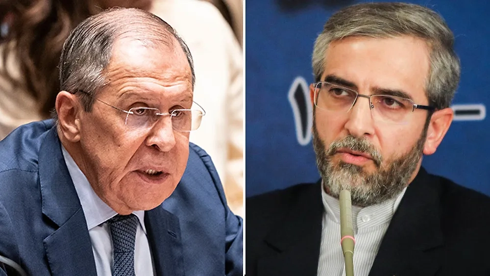 Сергей Лавров и и.о. министра иностранных дел Ирана Али Багери Кани. Обложка © Shutterstock / FOTODOM / Lev radin © Wikipedia / Mehr News
