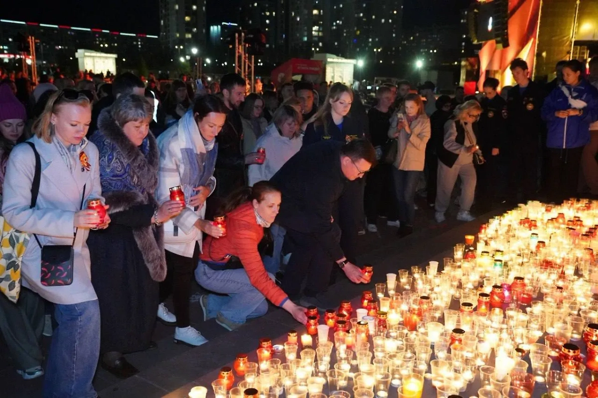 Акция памяти в честь героев ВОВ в Кемерове. Фото © Telegram / "Цивилёв. Кузбасс"