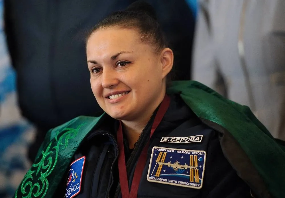 Елена Серова — первая женщина, посетившая Международную космическую станцию. Фото © ТАСС / Сорокин Донат