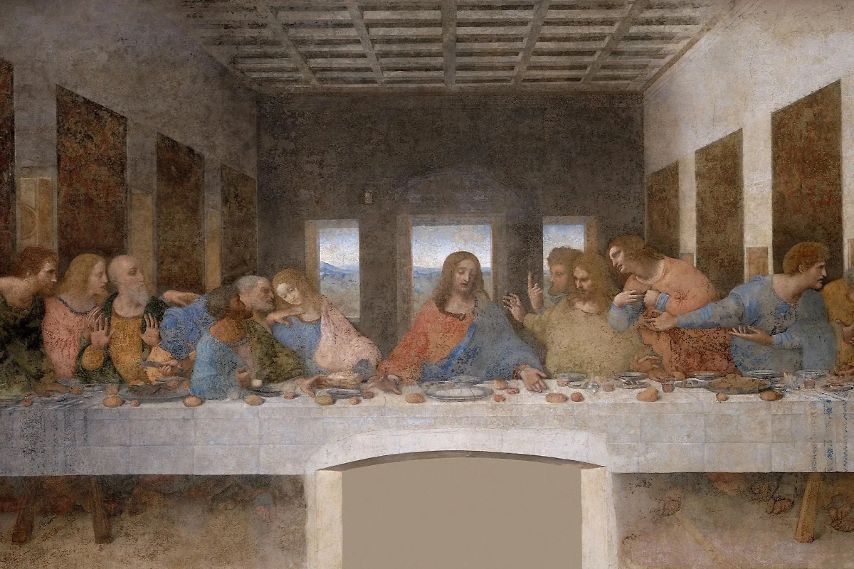 Роспись Леонардо да Винчи "Тайная вечеря". Обложка © wikipedia